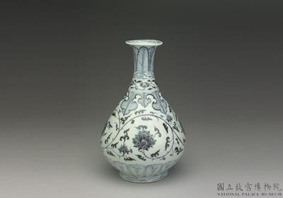 图片[2]-Yuhuchun vase in underglaze blue, Ming dynasty, Hongwu reign, 1368-1398-China Archive